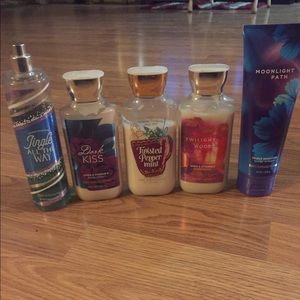 Bath and body lotion and spray set